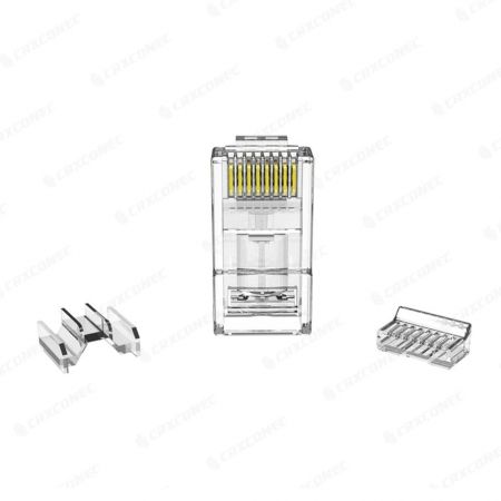 Cat.6A UTP Arc Latch RJ45 Connector With Cross Insert